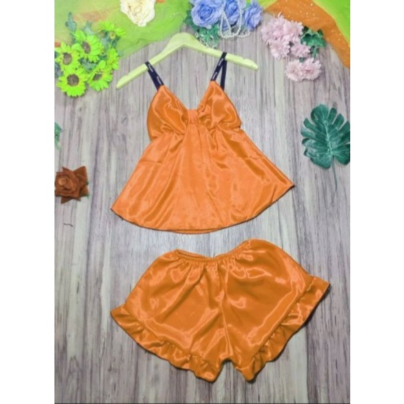 Set Bộ Nữ Satin Mặc Nhà Dễ Thương Nhiều Màu Size 58Kg
