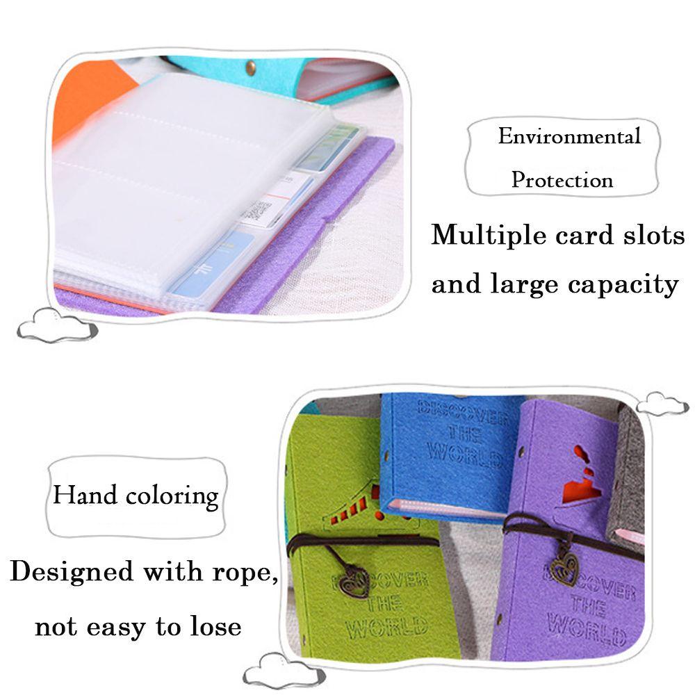 Ví Đựng Thẻ Bằng Vải Nỉ Thủ Công 180 Bit Sức Chứa Lớn Chống Mài Mòn