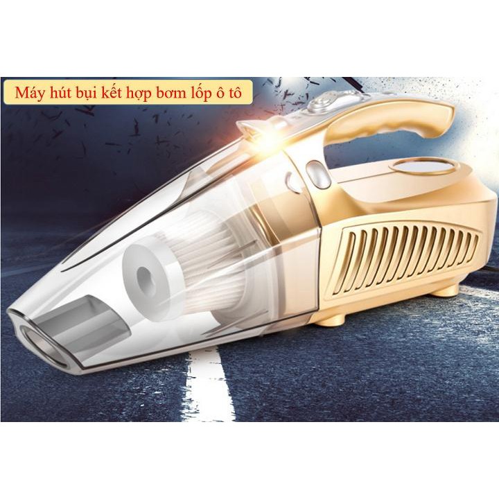 Máy hút bụi cầm tay kiêm bơm lốp 4 trong 1 cho ô tô,  Xe Hơi.