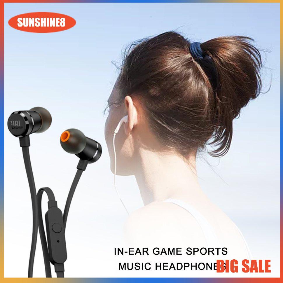 【SUN】JBL T290 In-ear Gaming Sports Music Earphones Wired Stereo Earphones