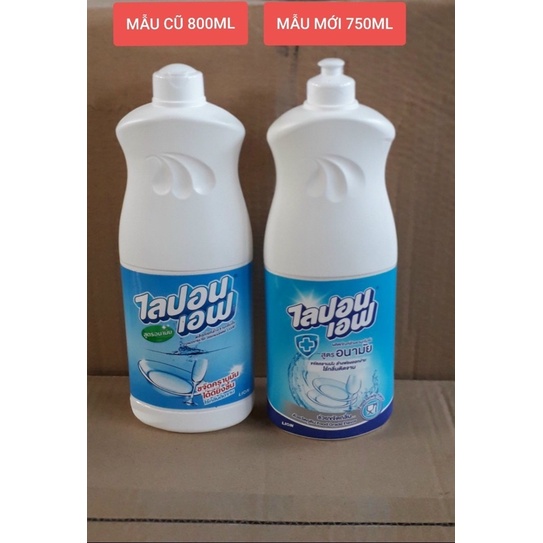 Nước rửa bát Ko mùi  LiponF chai 750ml - Hàng chuẩn Nhập khẩu Thái Lan - Mẫu Mới 2021