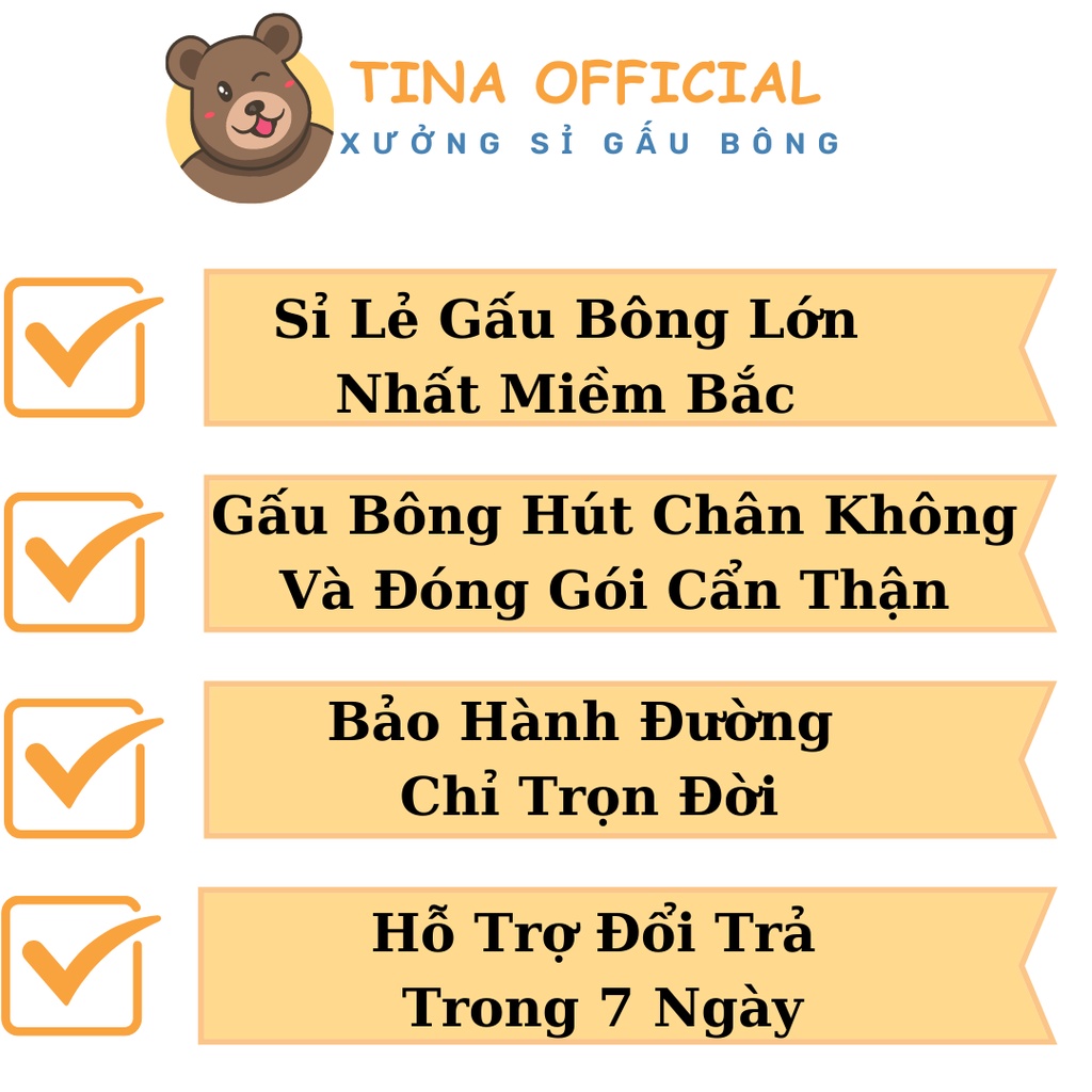 Gấu bông Trà Sữa Baby mini, gối ôm siêu dễ thương, thú nhồi bông nhiều màu 35 cm TINA OFFICIAL