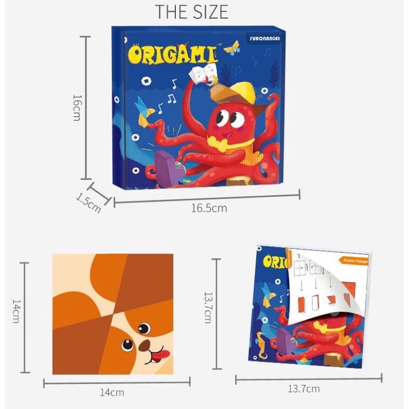 GẤP GIẤY FUN ORIGAMI  144 TỜ KÈM SÁCH HƯỚNG DẪN ( có ảnh thật)