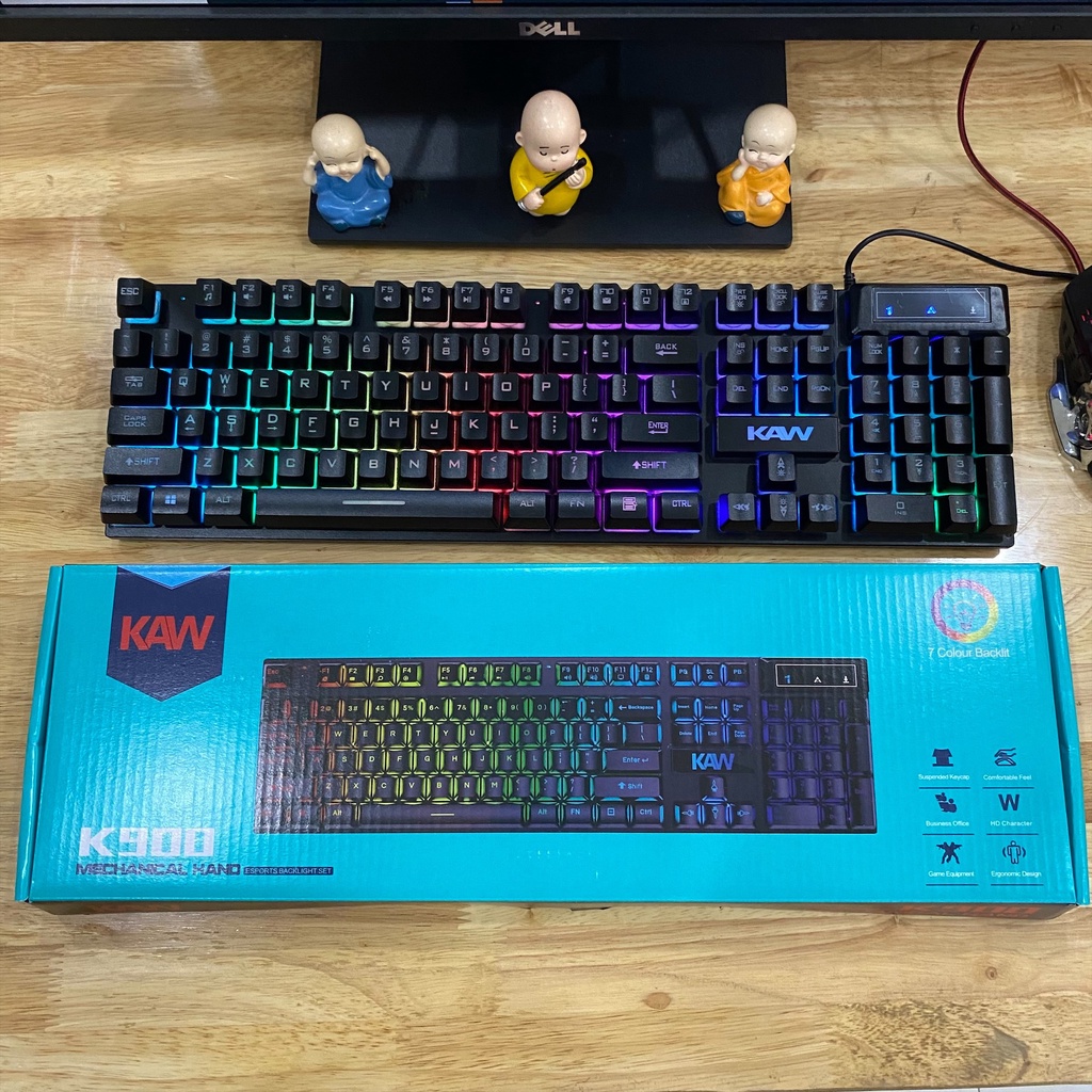 Bàn Phím Giả Cơ Gaming, Bàn Phím Máy tính giá rẻ có LED, Nhiều chế độ Led, Phím Nảy, bảo hành chính hãng