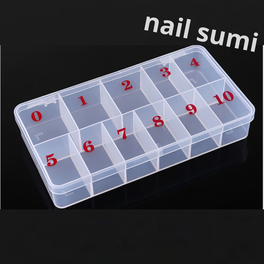 Hộp đựng móng giả 11 ô , hộp đựng nail