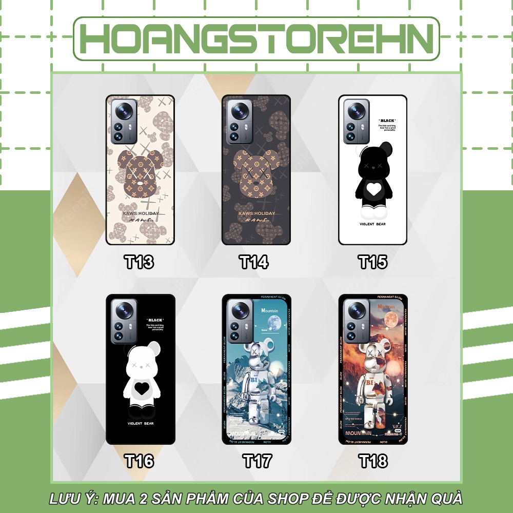 Ốp Xiaomi 12 in hình họa tiết Mountain, Be@rbrick dễ thương (T13 - T18)