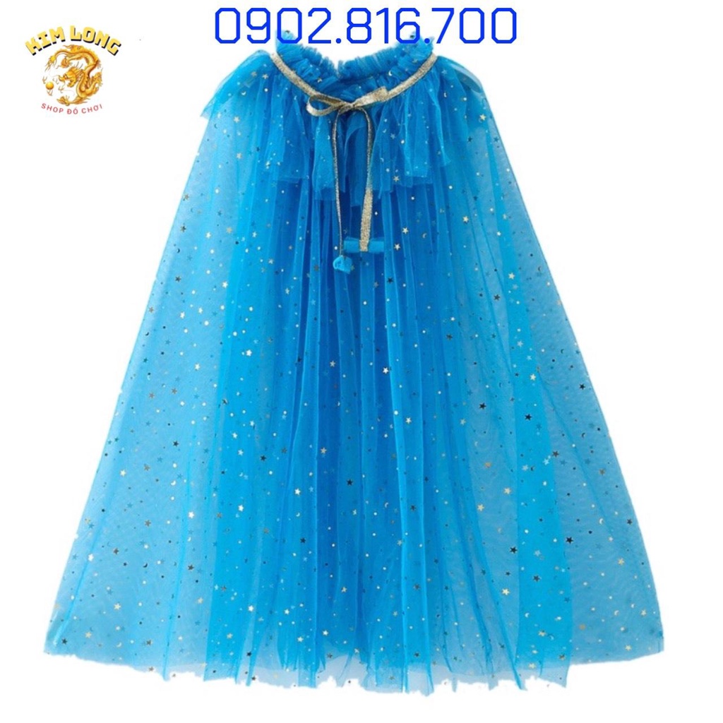 Áo choàng công chúa ELSA - NỮ HOÀNG BĂNG GIÁ đính kim sa sáng bóng đầy màu sắc cho bé gái trang phục hóa trang HALLOWEEN