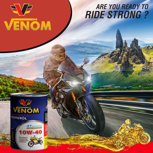 Nhớt Lon Tổng Hợp VENOM 10W40 800ml Nhập Khẩu - VENOM FULLY SYNTHETIC OIL SN MA2 - Made in UAE