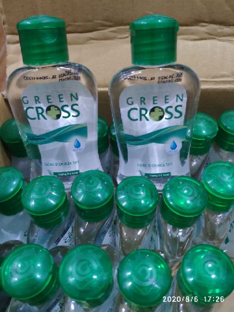 Nước rửa tay khô Green Cross, có hàng sẵn,chính hãng, chỉ còn hương trà xanh