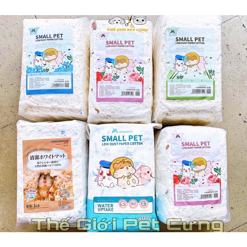 Giấy lót chuồng Hamster Small Pet Cotton Jonsanty 1LB Thỏ Bọ Nhím Sóc