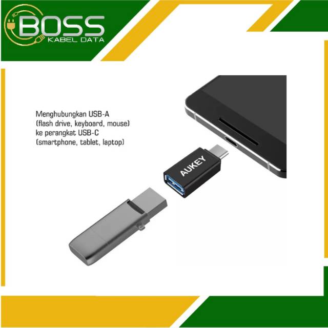 Bộ 2 Đầu Chuyển Đổi Aukey Cb-a1 Usb 3.0 Sang Usb C Chính Hãng