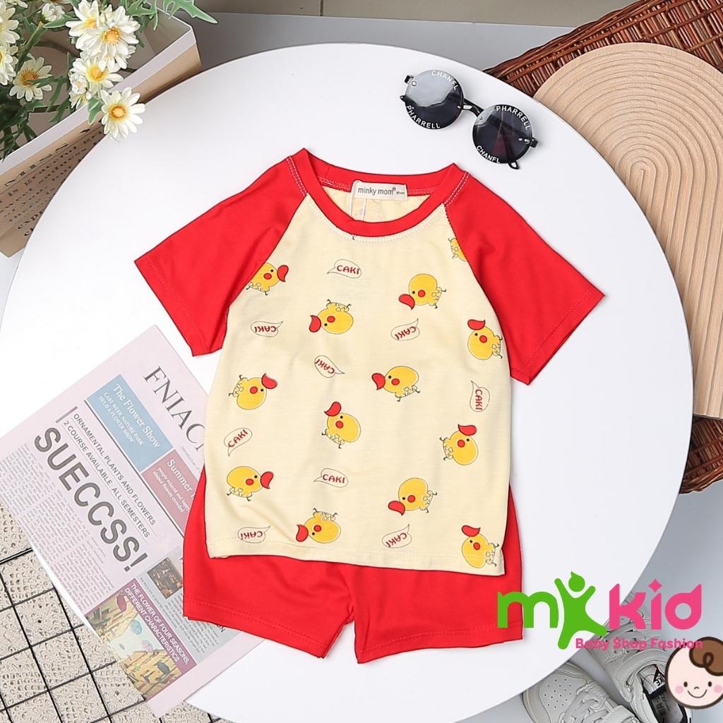 Bộ cộc tay cho bé  bộ Minky Mom cộc tay cho bé trai bé gái  chất thun lạnh cao cấp siêu mềm siêu mát .