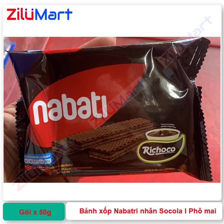 Bánh xốp Nabati nhân Socola I nhân phô mai