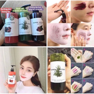 Sữa Rửa Mặt Thải Độc Rau Củ Wonder Bath Super Vegitoks Cleanser