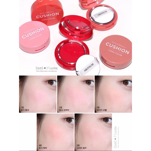 MÁ HỒNG KEM SUGAR BALL CUSHION BLUSHER ARITAUM