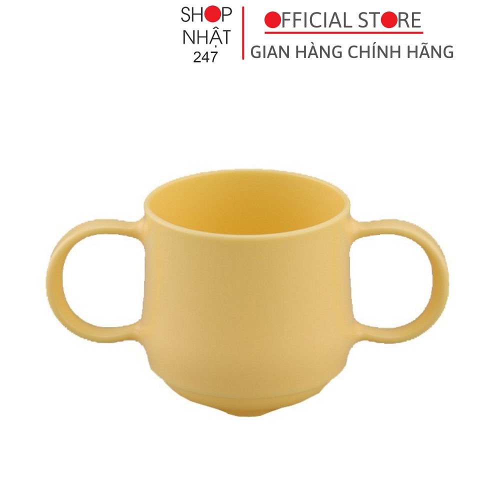 Cốc tập uống nước có tay cầm cho bé Inomata 200ml màu vàng nội địa Nhật Bản