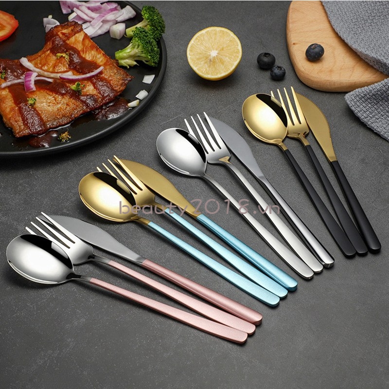 Muỗng/ Nĩa Thép Không Gỉ Phong Cách Châu Âu
