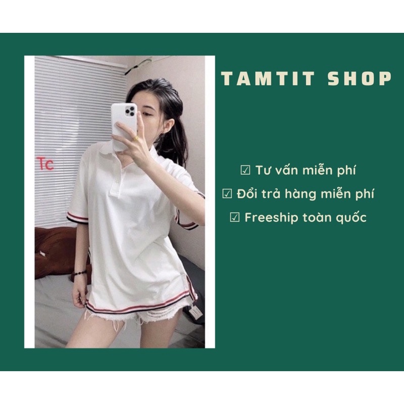 [FREESHIP SIÊU HOT] ÁO PHÔNG COTTON ÁO THUN PLO VẠCH CHÉO NAM NỮ CHƯA  BAO GIỜ HẾT HOT. TẶNG DÂY CỌT TÓC HQ