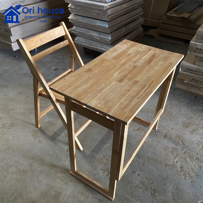 Bàn học sinh cao gỗ cao su gấp gọn tiện dụng - Nội Thất Ori