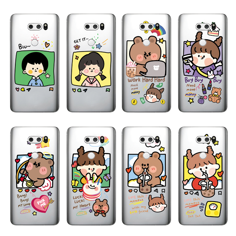 ốp lưng Lg G2 G3 G4 G5 G6 G7 In Hình Gấu Brown