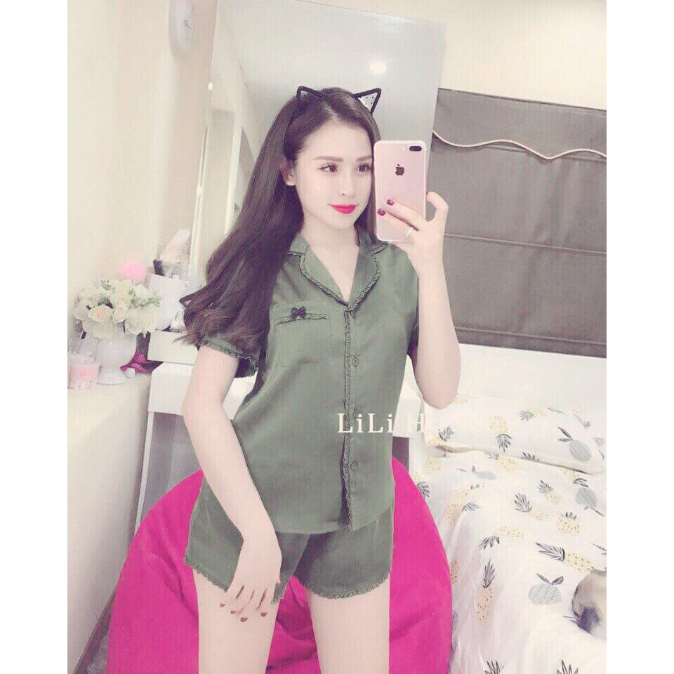 Đồ Bộ Nữ Lụa Ngắn Siêu Sang _ Kèm Hình Thật