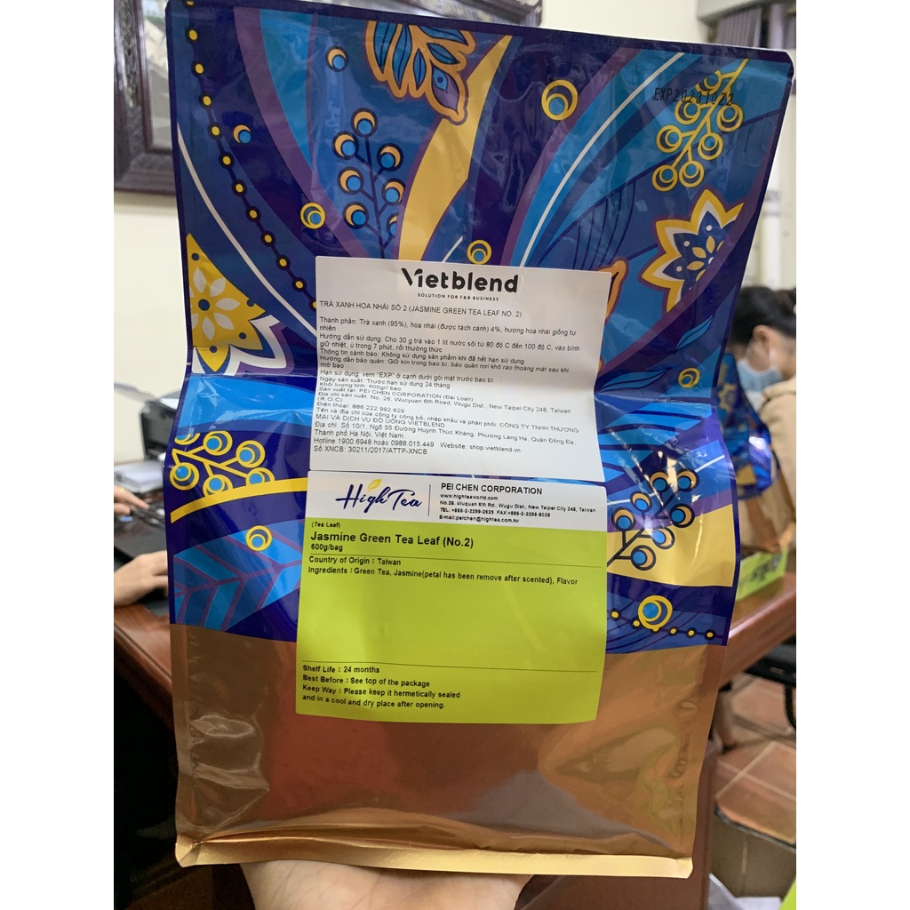 Trà Xanh Hương Nhài HIGHTEA Số 2 Túi 600gr - Thơm Ngon