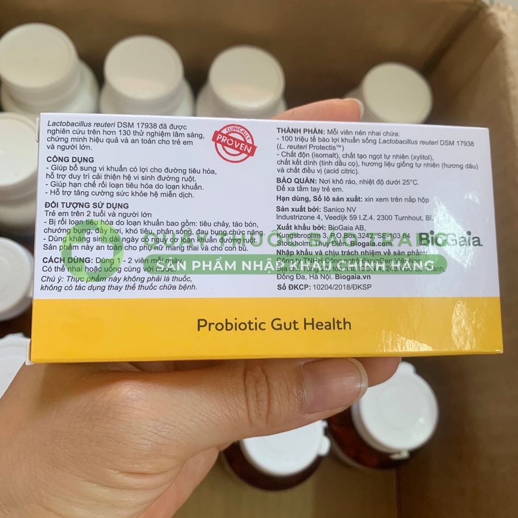 Men Vi Sinh Biogaia Dạng Viên - Giảm Táo Bón, Nôn Trớ An toàn Cho Bé Và Mẹ Bầu