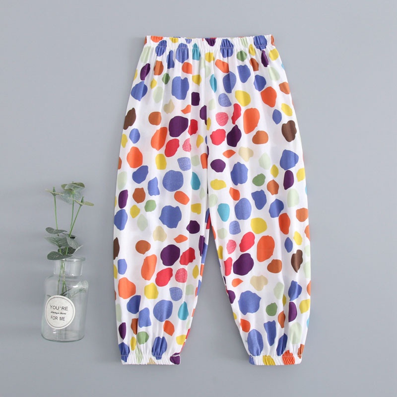 Quần Ngủ Dài Chống Muỗi Bằng Cotton Lụa Lạnh Ttc070 Cho Bé