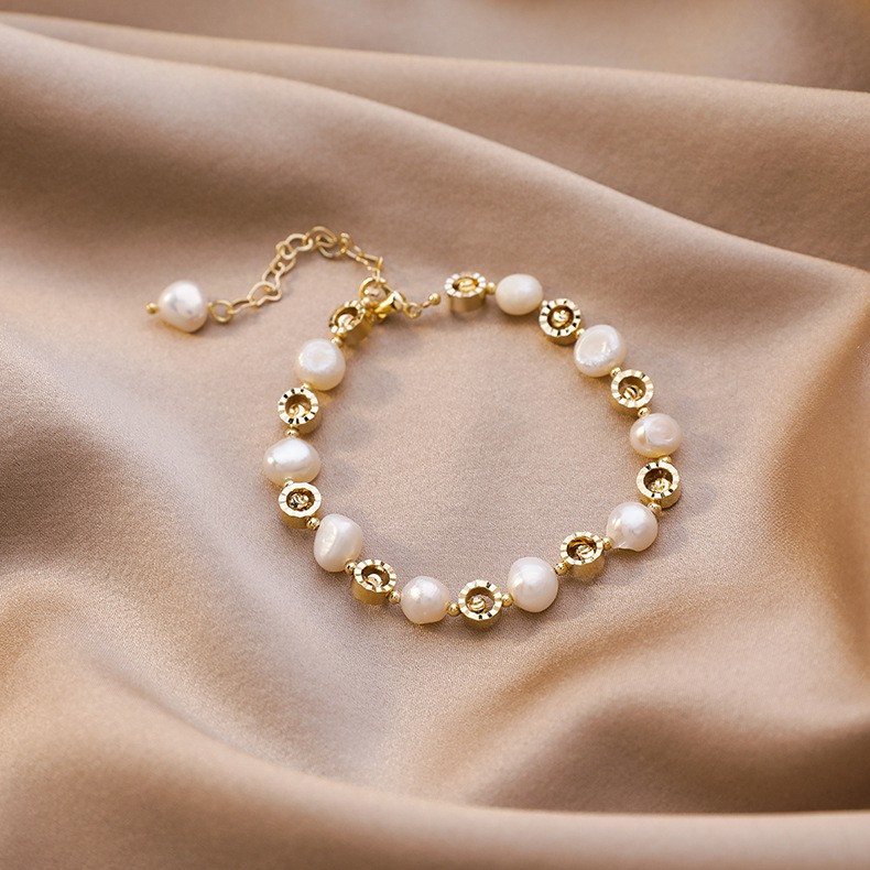 XiaoboACC Lắc Tay Đính Ngọc Trai Nhân Tạo Thời Trang Hàn Quốc | BigBuy360 - bigbuy360.vn