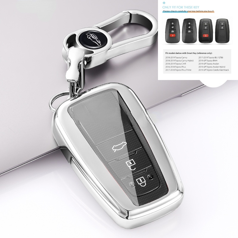 Vỏ Tpu Mềm Bọc Chìa Khóa Xe Hơi Toyota Prius Camry Corolla C-HR CHR RAV4 Prado