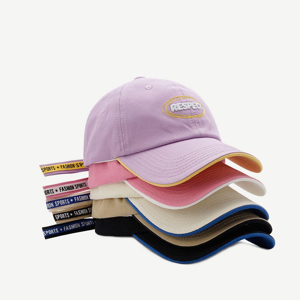 Mũ Lưỡi Trai Màu Sắc Đơn Giản Thêu Chữ WMES15H Phong Cách Nhật Bản Thời Trang Cho Nữ