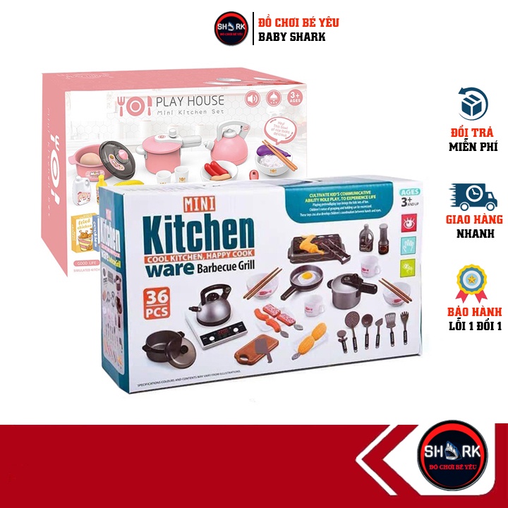 Bộ Đồ Chơi Nấu Ăn Nhà Bếp 36 Chi Tiết Giúp Trẻ Sáng Tạo, Thích Nấu Ăn