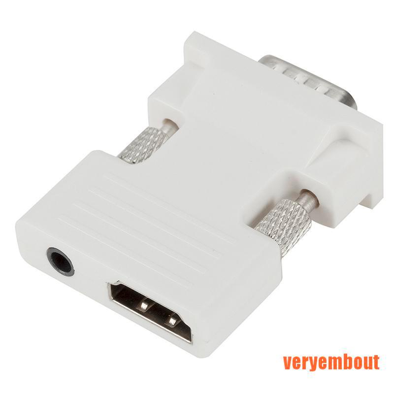 Đầu Chuyển Đổi HDMI Cái Sang VGA Đực Hỗ Trợ Tín Hiệu 1080P