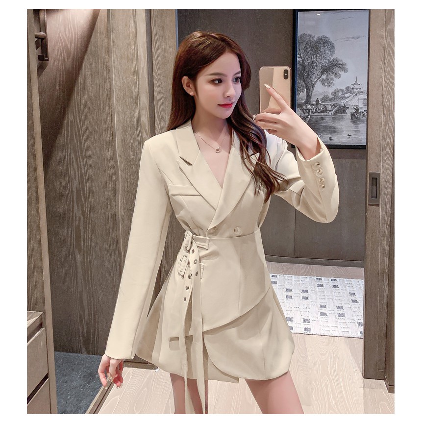 [SIÊU SALE] Đầm Vest Blazers Thắt Eo Hàng Quảng Châu Thiết Kế Phong Cách Hàn Quốc