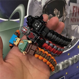 Vòng tay nam 2021, vòng đeo tay nam nữ unisex đan tay lego, ironman, samurai thời trang ngầu cá tính