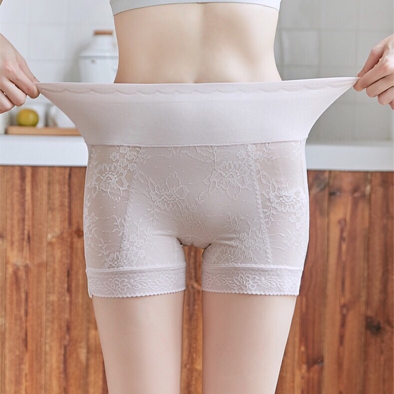Quần lót nữ dáng đùi cotton phối ren sexy, cạp cao gen mỡ bụng dưới- nâng mông căng tròn cho nàng tự tin diện đồ body