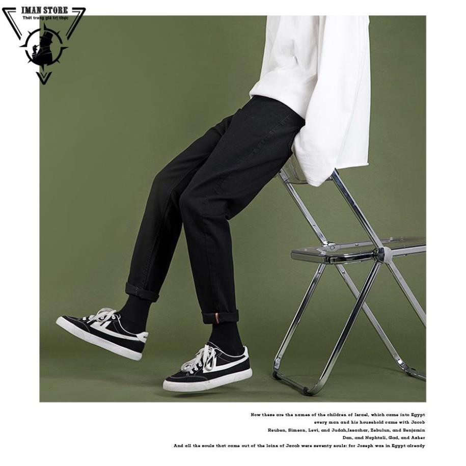 Quần Baggy jean nam, nư ống suông đen + xanh hottrend hàn quốc 2022