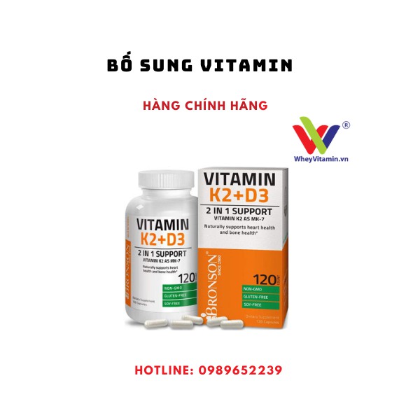 Bronson Vitamin K2 + D3 (120 viên)