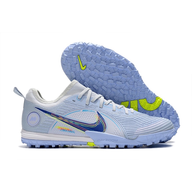 Giày đá bóng thể thao nam 𝐙𝐨𝐨𝐦 𝐌𝐞𝐫 𝐕𝐚𝐩𝐨𝐫 𝟏𝟒 Pro Trắng Xanh, giày đá banh cỏ nhân tạo dẻo nhẹ - 2EVSHOP
