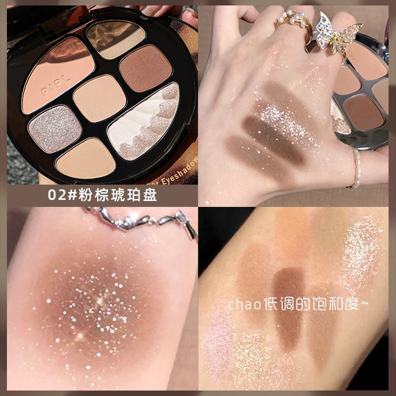 【Stock】Fairy Sister🌸  Maffick® Amber Eyeshadow Palette Pearlescent Matte Earth Color High-gloss Repairing Palette Student Woman Beauty Makeup