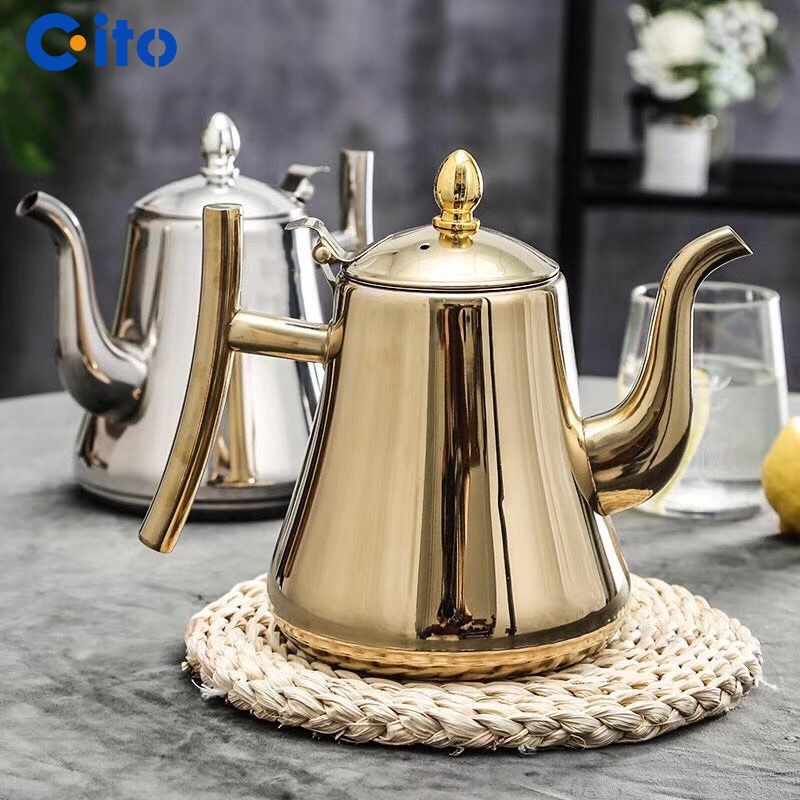 ấm trà bằng thép không gỉ 304 dày dặn kèm đồ lọc tiện dụng ito