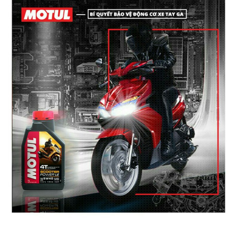 Nhớt Motul Scooter power Le 5W40 800ml – 1L