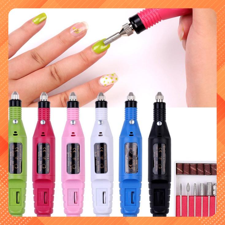 Máy làm nail Mini  mài bột, mài móng, phao móng sần, mịn
