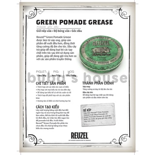 [CHÍNH HÃNG] - sáp vuốt tóc - [REUZEL-GREEN POMADE]