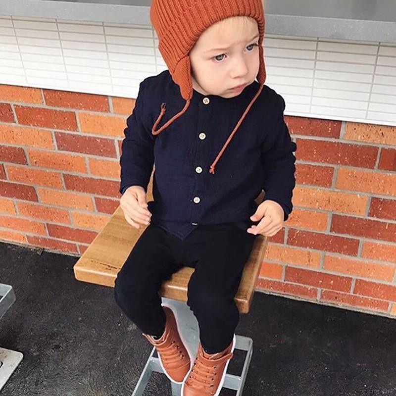 Áo Khoác Cardigan Dệt Kim Kẻ Sọc Cho Bé