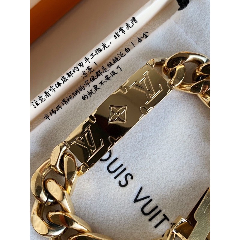 Vòng tay unisex cá tính thương hiệu Louis Vuitton LV hàng 1-1 vip