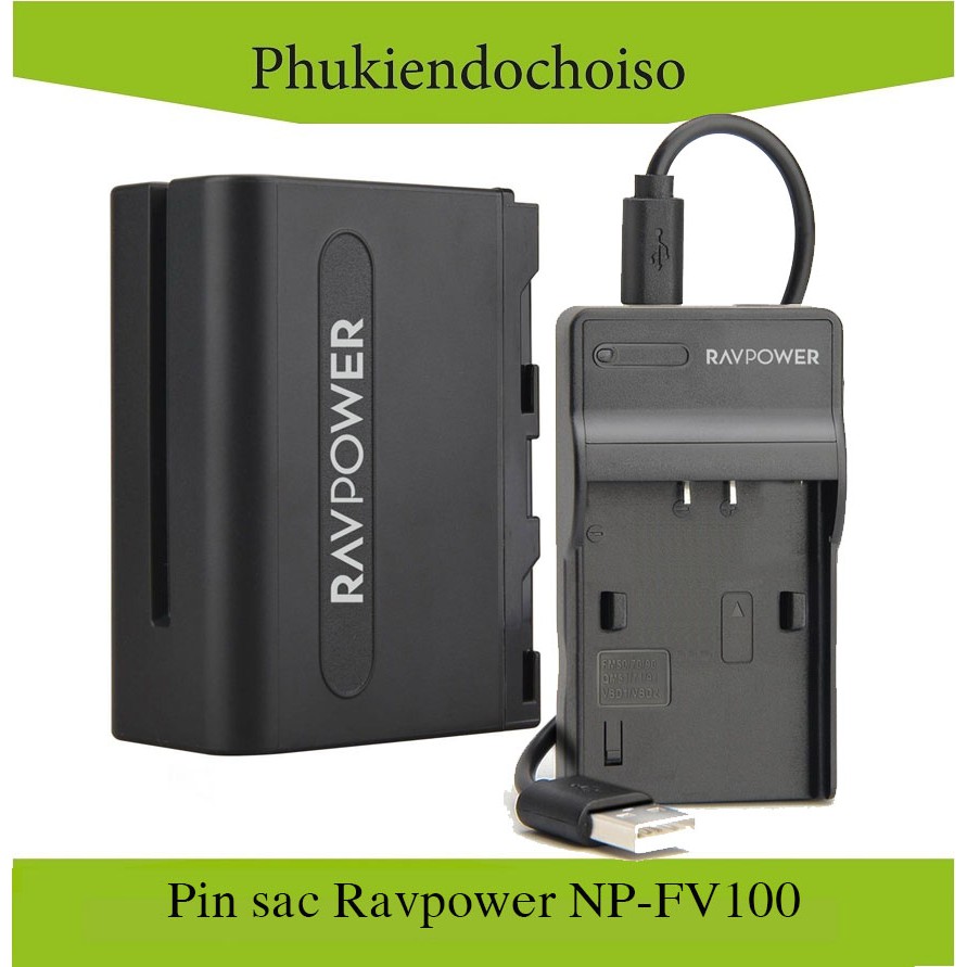 Pin sạc máy ảnh Ravpower cho Sony NP-FV100