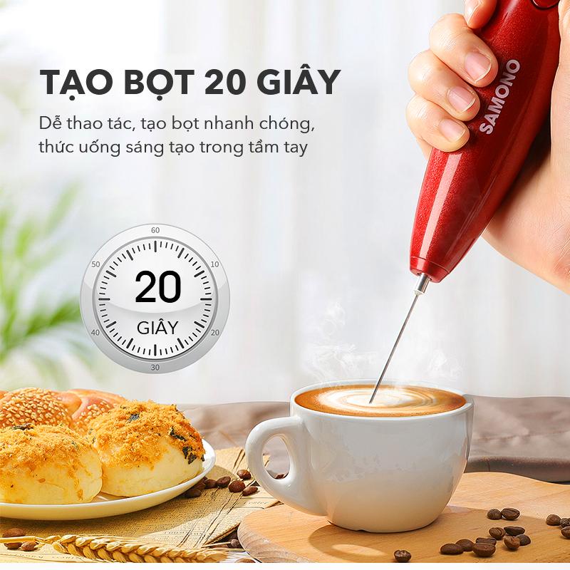 Máy tạo bọt sữa cho các tín đồ yêu thích cà phê cappuchino, latte SAMONO SW-MFB11