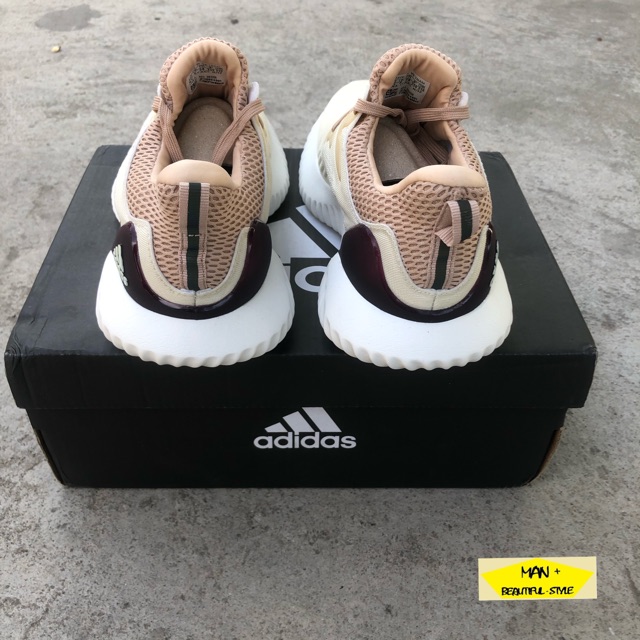 Giày thể thao Alphabounce Beyond trắng sữa quai tím, giày chạy bộ, tâp gym ... dành cho nam nữ, full box