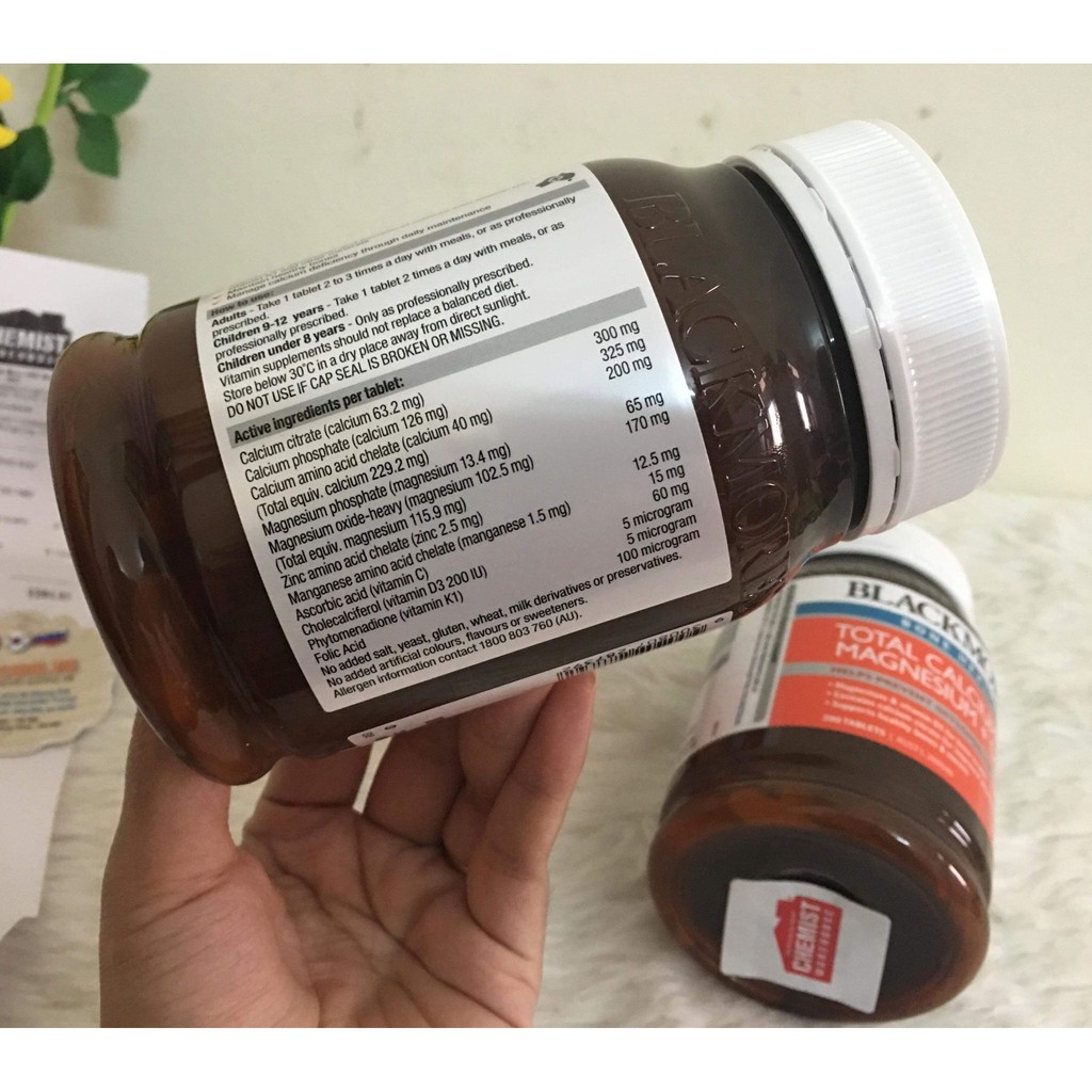 (Mẫu mới) Canxi Total Blackmores Úc - 200 Viên - Blackmores Bone Health Total Calcium &amp; Magnesium + D3